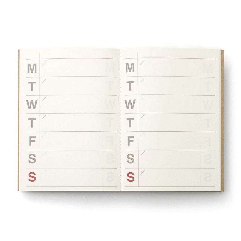 JSTORY Big Personal Wide Spaces Weekly Planner 28 Sheets Black - Image 2